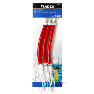 Fladen Gummi Makk 14/0 Red/White